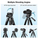 Tripod for Camera, 72" Tall Camera Tripod Monopod with Remote, Professional Heavy Duty Compact Camera Stand for Phone,DSLR, Spotting Scope, Telescope, Binocular