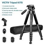 Tripod for Camera, 72" Tall Camera Tripod Monopod with Remote, Professional Heavy Duty Compact Camera Stand for Phone,DSLR, Spotting Scope, Telescope, Binocular