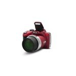 Minolta Pro Shot 16 Mega Pixel HD Digital Camera with 53x Optical Zoom, Full 1080p HD Video & 16GB SD Card, MN53Z, Red
