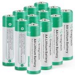 Enegitech AA Lithium Battery, Double A Lithium Battery 1.5V for Blink Outdoor 4 Camera, Smart Lock, Trail Camera, Flashlight Non-Rechargeable (AA 12 Pack)