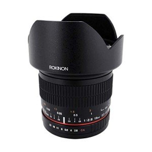 Rokinon 10mm F2.8 ED AS NCS CS Ultra Wide Angle Lens Canon EF-S Type for Canon Digital SLR Cameras (10M-C), Black