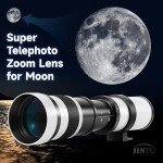 JINTU Telephoto Lens 420-1600mm F/8.3 for Canon EF Manual Zoom Lens 4000D 2000D 1200D T8i T7 T7i T6 T6s T6i T5 T5i 80D 77D 700D 70D 60D 50D 5D 6D 7D 600D 550D SLR Camera Lens Wildlife Moon