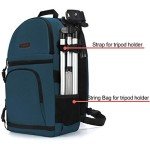 MOSISO Camera Sling Bag, DSLR/SLR/Mirrorless Camera Backpack Case Shockproof Photography Backpack with Tripod Holder & Removable Modular Inserts Compatible with Canon/Nikon/Sony/Fuji, Deep Teal