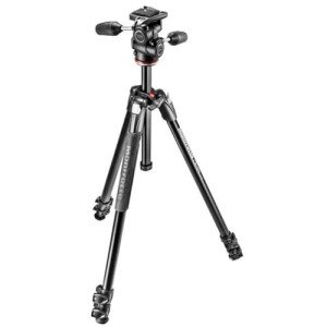 Manfrotto 290 Xtra 3-Section Aluminum Tripod with 804 3-Way Pan and Tilt Head