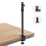 SmallRig Camera Desk Mount Table Stand, Adjustable Light Stand 15"-35", Tabletop C Clamp for DSLR Camera, Ring Light, Live Streaming, Photo Video Shooting