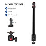 NEEWER Extendable Camera Desk Mount with Ball Head, 17"-40" Adjustable Table Light Stand with 1/4" Screw & C Clamp for DSLR Camera, Ring Light, Live Stream, Vlog, Max Load: 6.6lb/3kg, TL283 (RED)