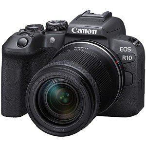 Canon EOS R10 RF-S18-150mm F3.5-6.3 is STM Lens Kit, Mirrorless Vlogging Camera, 24.2 MP, 4K Video, DIGIC X Image Processor, High-Speed Shooting, Subject Tracking, Compact, for Content Creators Black
