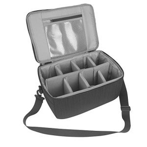 Koolertron Dslr Camera Insert Bag Purse Universal Liner Lens Pouch Partition Protective Cover Waterproof Sleeve for Cannon/Nikon/Sony (Black)