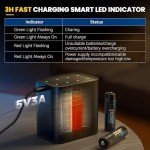 Mupoer Rechargeable AA Batteries Lithium with Charger,8 Pack 1.5V 3000mWh Double A Battery Rechargeable,Long Lasting Pilas Recargables Lithium ion AA Battery with Charging Storage Box for Blink Xbox