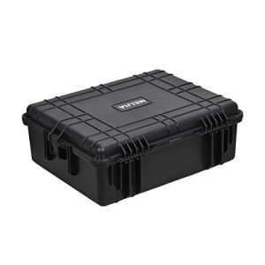 MEIJIA Portable Waterproof Protective Hard Case, Camera Case with Customizable Fit Foam Inserted,Fit Use of Drones,Camera,Equipments, Elegant Black (24.25"X19.43"X8.68")