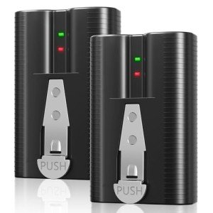Doorbell Battery 2 Pack 6040mAh for Ring Doorbell Camera 2/3/4/3plus,Stick-Up Cam (2nd & 3rd Gen),Spotlight Cam,3.65V Rechargeable Upgraded Lithium Li-ion Batteries