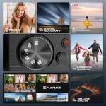 48MP Digital Cameras for Photography with WiFi & App Control,4K Autofocus Vlogging Camera for YouTube with 16X Zoom, Anti-Shake, 32GB TF Card, Dual Batteries, 52mm Wide Angle & Macro Lens