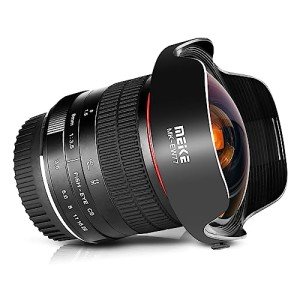 MEKE 8mm f3.5 Ultra Wide Angle Manual Focus Rectangular Fisheye Lens Compatible with Nikon APS-C DSLR D500 D3200 D3300 D3400 D3500 D5200 D5300 D5500 D5600 D7100 D7200 D7500 DSLR Cameras