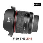 MEKE 8mm f3.5 Ultra Wide Angle Manual Focus Rectangular Fisheye Lens Compatible with Nikon APS-C DSLR D500 D3200 D3300 D3400 D3500 D5200 D5300 D5500 D5600 D7100 D7200 D7500 DSLR Cameras