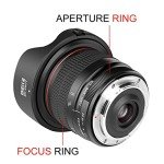 MEKE 8mm f3.5 Ultra Wide Angle Manual Focus Rectangular Fisheye Lens Compatible with Nikon APS-C DSLR D500 D3200 D3300 D3400 D3500 D5200 D5300 D5500 D5600 D7100 D7200 D7500 DSLR Cameras