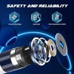 12 Pack Rechargeable Lithium-ion AA Batteries with Charge，1.5V 3600mWh High-Capacity,Double A Batteries with 2H Fast Charge,Over 1000 Cycles,Rechargeable AA Batteries for Blink Camera,Xbox,Toys