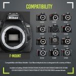 Long-Range 650mm-1300mm f/8 Telephoto Zoom Lens for Nikon DF, D3100, D3200, D3300, D3400, D5100, D5200, D5300, D5500, D5600, D7000, D7100, D7200, D300s, D600, D610, D700, D750, D800, D810, SLR White