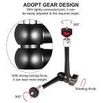 11'' Articulating Friction Magic Arm Super Camera Clamp Mount Cell Phone Holder Action Camera Adapter Kit for DSLR Camera LCD Monitor Vlog Rig Video LED Light Microphone Cage Camcorder Projector