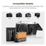 K&F Concept 3-Pack LP-E17 Battery and Upgraded 3-Slot LCD Charger for Canon EOS R50 RP R10 R8, Rebel T8i T7i T6i T6s SL2 SL3 EOS M3 M5 M6 200D 77D 750D 760D 800D 8000D Camera