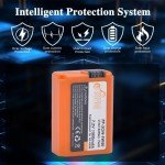 Pickle Power 2 Pack NP-FW50 Battery for Sony Alpha A6500, A6400, A6300, A6000, A3000, A5000, A5100, A7S II, A7R II, ZV-E10, A7, A7S, A7R, RX10 NEX-3/5/7 Series Camera, with Battery Case