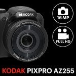 KODAK PIXPRO AZ255-BK 16MP Digital Camera 25X Optical Zoom 24mm Wide Angle Lens Optical Image Stabilization 1080P Full HD Video 3" LCD Vlogging Camera (Black)