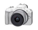Canon EOS R50 Mirrorless Camera RF-S18-45mm F4.5-6.3 is STM Lens Kit, 24.2 Megapixel CMOS (APS-C) Sensor, 4K Video, Hybrid Camera, Photo and Video, Vlogging, Content Creator, RF Mount, White