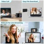 4K Digital Camera for Photography Autofocus, 2024 Latest 48MP Vlogging Camera for YouTube with SD Card, 2 Batteries, 3" 180°Flip Screen Compact Travel Camera for Teens with 16X Zoom, Anti-Shake,Black