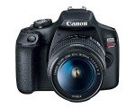 Canon EOS Rebel T7 DSLR Camera with 18-55mm Lens, 24.1MP CMOS Sensor, Built-in Flash, Wi-Fi, and NFC (Black, Renewed)