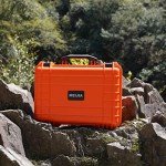 MEIJIA All Weather Portable IP67 Waterproof Protective Case, Hard Camera Case with customizable foam, Perfectly Protection of Camera, Drones,Pistols,Lens,Equipments,18.5 x14.06x6.93inches(Orange)