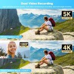 5K Camcorder Video Camera, 56MP Dual Lens Wifi IR Night Vision Vlogging Camera,16X Digital Zoom Touch Screen Camcorder, YouTube Recorder with 64GB SD Card, Tripod, Remote Control, 2 Batteries