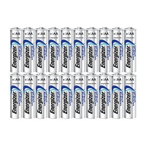 Energizer Ultimate Lithium AA Size Batteries - 20 Pack (5-4packs)