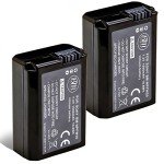 BM Premium 2 NP-FW50 Batteries for Sony ZV-E10, A6100, A6400, DSC-RX10 IV, DSC-RX10 III, DSC-RX10 II, DSCRX10, Alpha 7, Alpha 7R, a7, a7R, a7R II, a7S, a7S II, a3000, a5000, a5100, a6000, a6300, a6500