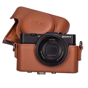 Hargedis XEVN for Sony rx100 case,for Sony rx100 vi case,dsc-rx100 Mark ii,dsc-rx100 iii.dsc-rx100 iv,dsc-rx100 v RX100 vii m6 5a m3 Protective Leather Camera Case Bag with Camera Shoulder Strap