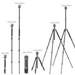 K&F Concept 78 inch Camera Tripod for DSLR Compact Aluminum Tripod with 360 Degree Ball Head and 10KG Load for Travel and Work K234A7+BH-28L (S210)