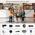 5K Camcorder Video Camera HD 64MP Camcorder 18X Digital Zoom with IR Night Version Vlogging Camera for Youtube 3.0" LCD Touch Screen with WIFI, Lens Hood, 32 GB SD Card and Remote Control, Microphone