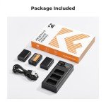 K&F Concept 3-Pack NP-FW50 Battery and Upgraded 3-Slot ZV-E10 Battery Charger Compatible with Sony Alpha A6400 A6000 A6300 A6500 A5000 A5100 A7 A7II A7R A7RII A7S A7SII RX10 II III IV Cameras