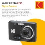 Kodak PIXPRO FZ45 Digital Camera Bundle with Black Point & Shoot Camera Case + Transcend 64GB SD Memory Card + Tri-fold Memory Card Wallet + Hi-Speed SD USB Card Reader + More (Black)