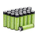 Amazon Basics Rechargeable AA Batteries, 24-Count, 2000 mAh, NiMH, Recharge up to 1000x Times, Pre-Charged