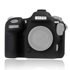 Easy Hood Camera Case for Nikon D500 Soft Silicone Rubber Camera Protective Body Case Skin for Nikon D500 Camera Bag Protector Cover (Black)