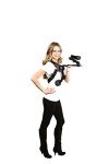 Cam Caddie® Scorpion EX Hands Free Shoulder Support Rig/Mount Compatible with Canon, Nikon, Sony, Panasonic/Lumix Style DSLR Camcorder or Video Camera includes: iPhone + GoPro Mount
