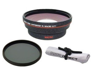 Nikon COOLPIX P900 HD (High Definition) 0.5X Wide Angle Lens with Macro + 82mm Circular Polarizing Filter + Nw Direct Micro Fiber Cleaning Cloth