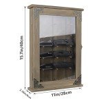Wooden Knife Display Case-Pocket Knife Shadow Box-Knife Cases for Collections On The Wall
