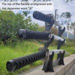 3pc Set Japanese Samurai Sword with Display Stand,Iaido Katana Engraved with Dragon Pattern On The Scabbard