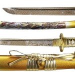 Kamaiwo-1045/1060 high Carbon Steel Hademade Heat Tempered Full Handmade Hand Forged Japanese Katana Authentic，Sword Real ，Full Tang,Functional,Practical Sharp，Golden