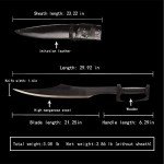 300 Spartan Warrior Replica Sword, Film Replica Sword, Carbon Steel Black 30 inches