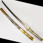 Kamaiwo-1045/1060 high Carbon Steel Hademade Heat Tempered Full Handmade Hand Forged Japanese Katana Authentic，Sword Real ，Full Tang,Functional,Practical Sharp，Golden