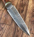 DG-28 Handmade Damascus Steel Knife – Beautiful Rose Wood Handle