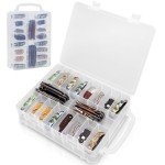 PACMAXI Knife Display Case for 72+ Pocket Knives – Transparent Double-Sided, Portable Knife Storage Box with Detachable Compartments (Box Only) (Transparent)