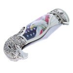 Patriotic Bald Eagle Folding Pocket Knife, 8