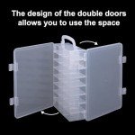 PACMAXI Knife Display Case for 72+ Pocket Knives – Transparent Double-Sided, Portable Knife Storage Box with Detachable Compartments (Box Only) (Transparent)